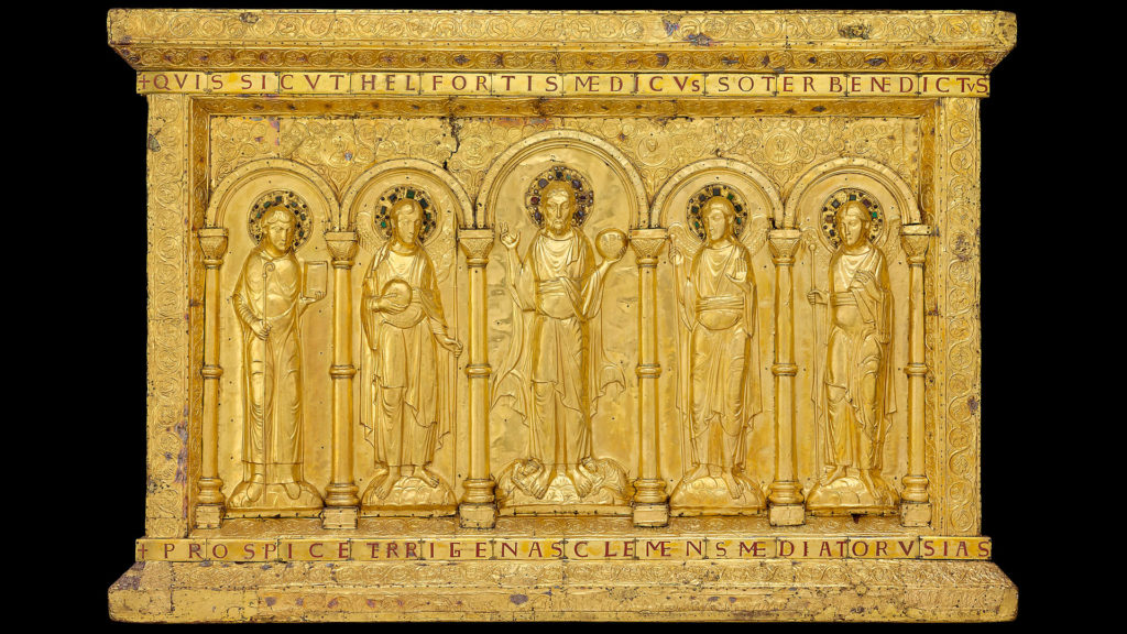 Die goldene Altartafel, Teil des Basler Münsterschatzes, ist erstmals seit Langem wieder in Basel. | © RMN-Grand Palais (Musée de Cluny – Musée National du Moyen Âge) / Michel Urtado
