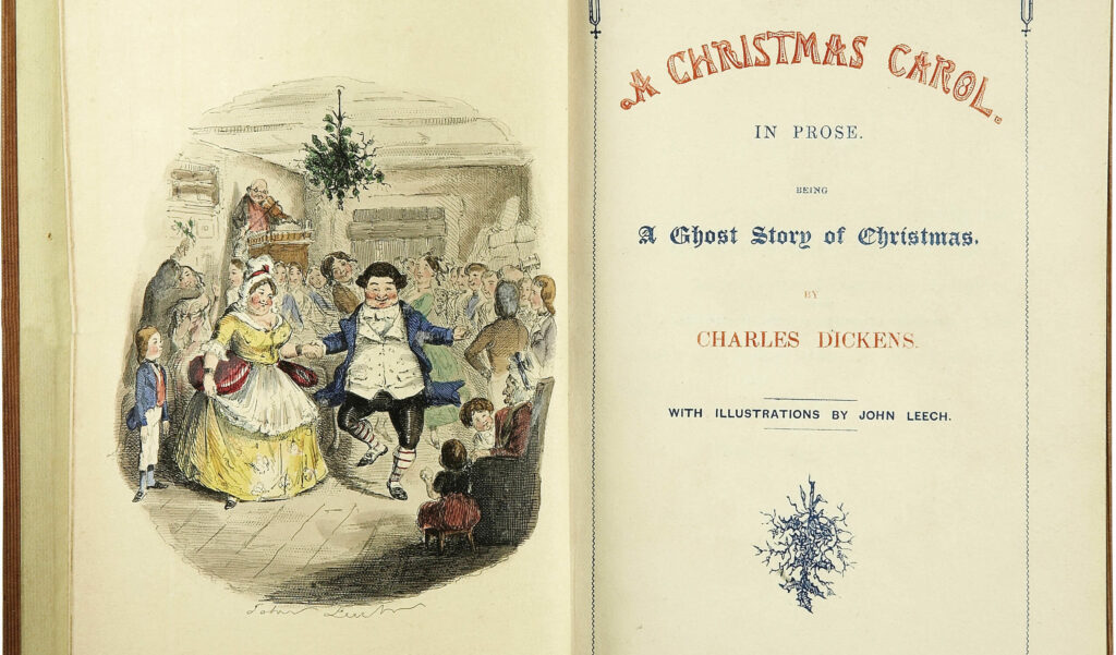 Singen ist in diesen Zeiten ein problematisches Unterfangen. Das Gesangsverbot bedeutet aber nicht, dass wir gänzlich auf Lieder verzichten müssen. Wir dürfen sie hören – und mitsummen. Und dann gibt es noch Lieder, die nicht zum Singen gedacht sind: «A Christmas Carol» von Charles Dickens zum Beispiel. Dickens hat den Roman am 19. Dezember 1843 veröffentlicht. Er erzählt die Geschichte des Geizhalses Ebenezer Scrooge, der nach der Begegnung mit Geistern von einem Geizhals eine positive Persönlichkeitsveränderung durchmacht. | © Heritage Auctions, Inc. Dallas, Texas / wikimedia