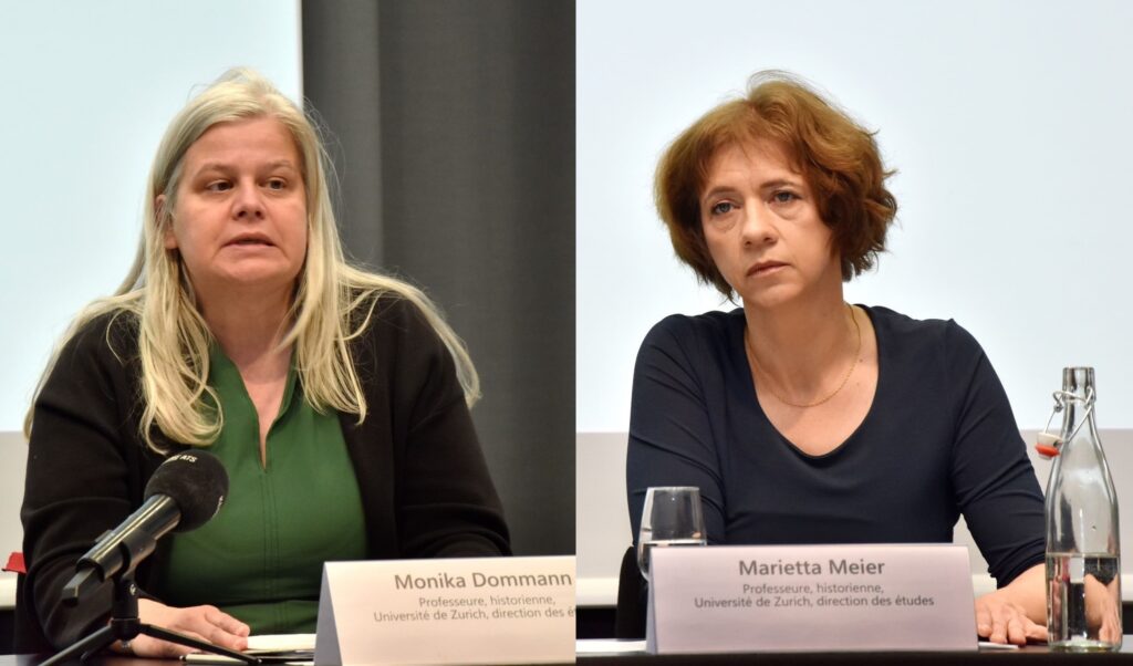 Sie leiten das Forschungsteam: Monika Dommann (links) und Marietta Meier, Professorinnen am Historischen Seminar der Universität Zürich. | © zVg