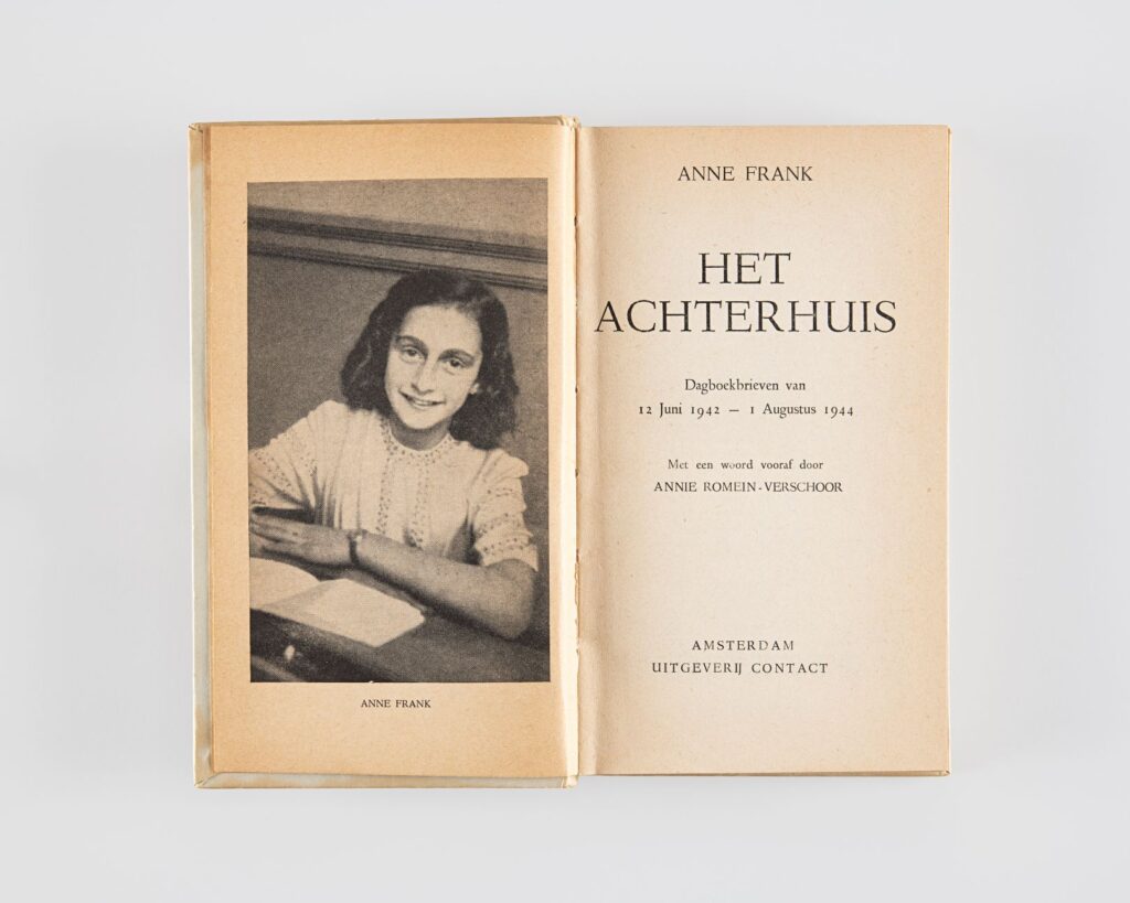 Erstausgabe Het Achterhuis: Het Achterhuis, «Das Hinterhaus», ein von Anne Frank selbst gewählter Titel. | © Schweizerisches Nationalmuseum